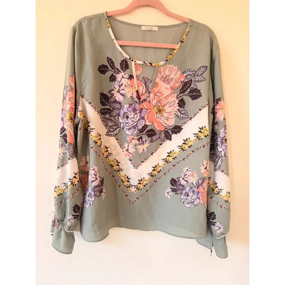 Maurice’s Floral Tie Blouse Size XXL